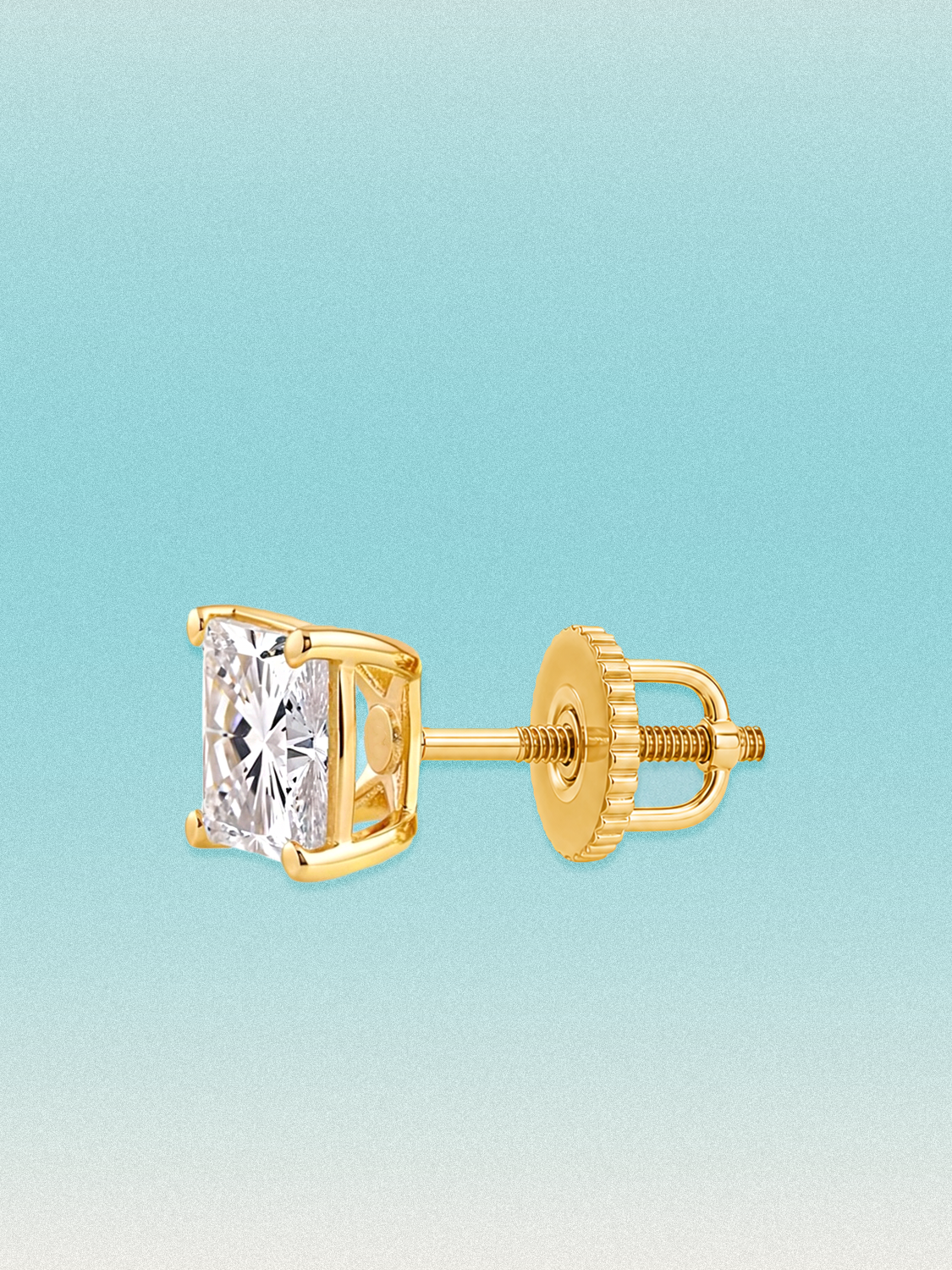 Princess Cut Lab Diamond Grown Diamond Stud Earrings