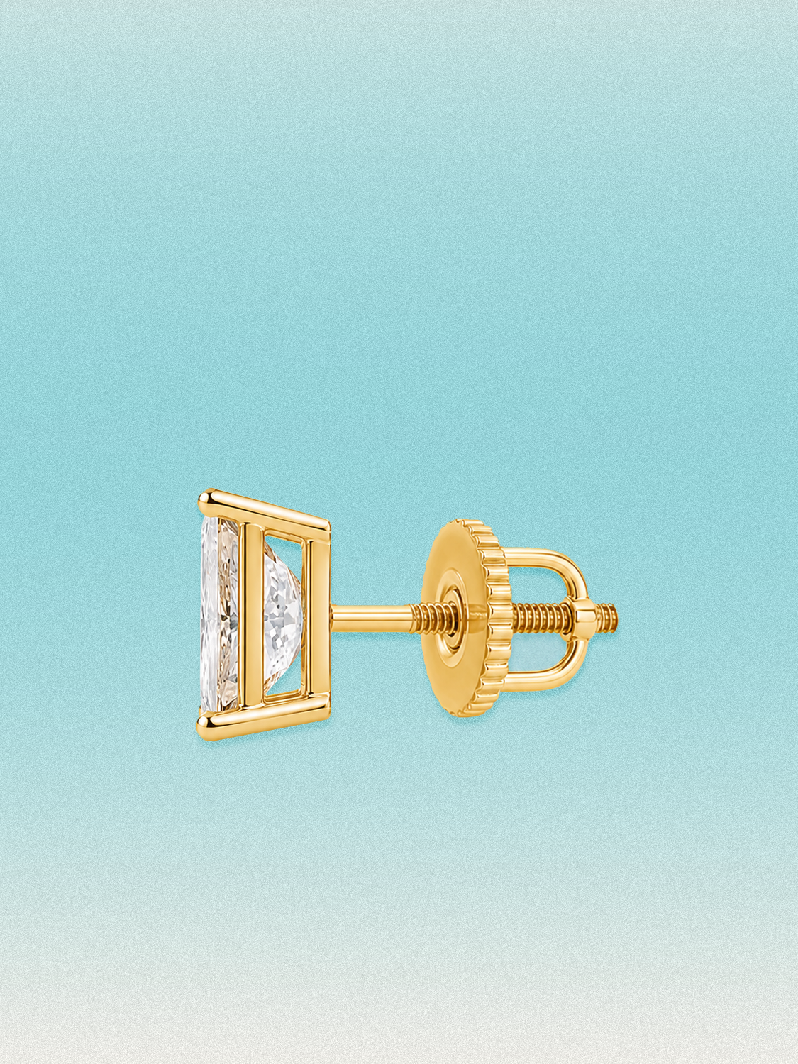 Bow Tie Lab Diamonds Princess Cut Lab Grown Diamond Stud Earrings — lab-grown diamond earrings.