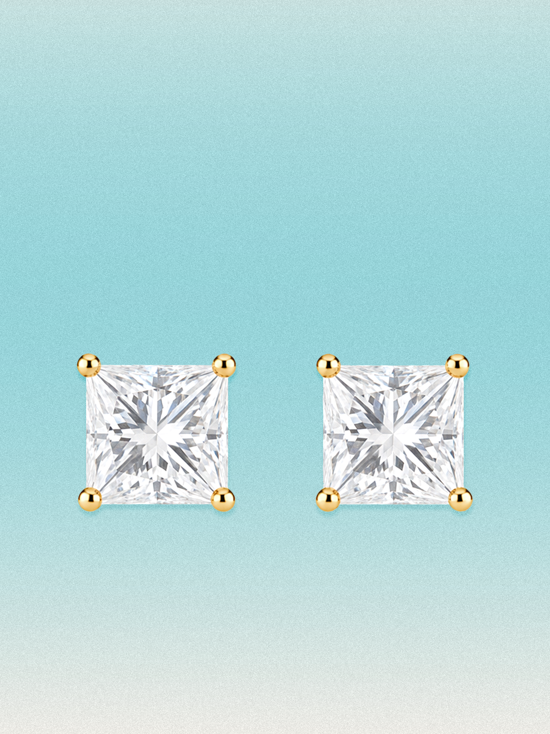 Princess Cut Lab Diamond Grown Diamond Stud Earrings
