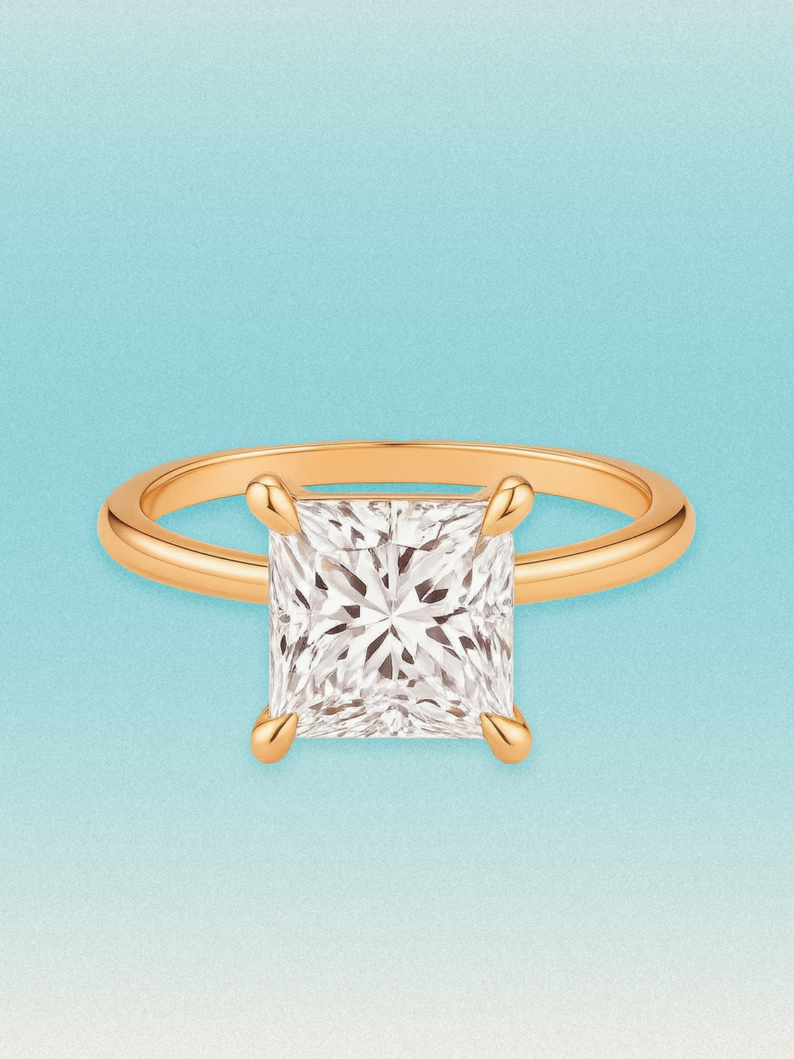 Princess Cut Solitaire Lab Grown Diamond Engagement Ring