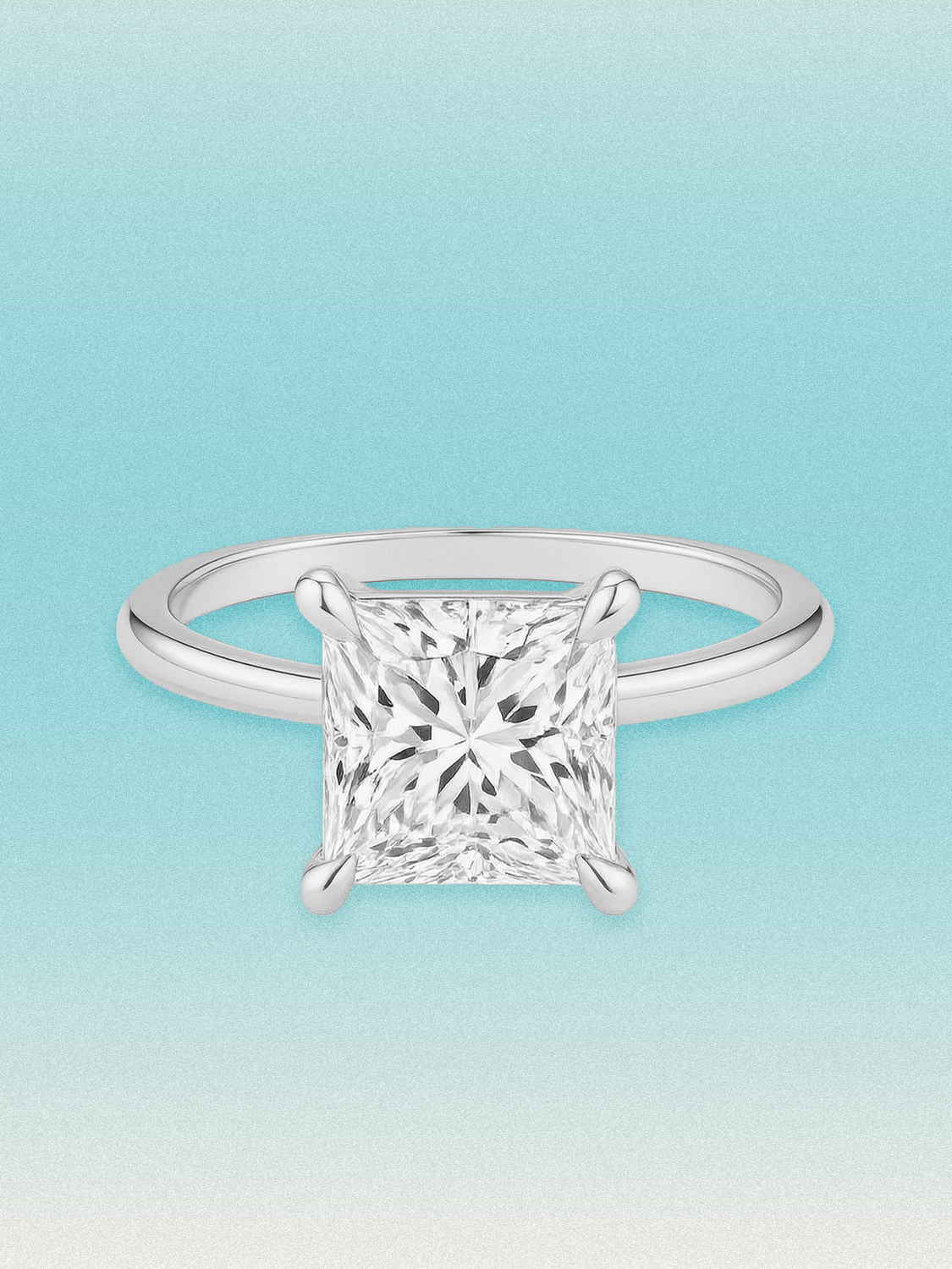 Princess Cut Solitaire Lab Grown Diamond Engagement Ring