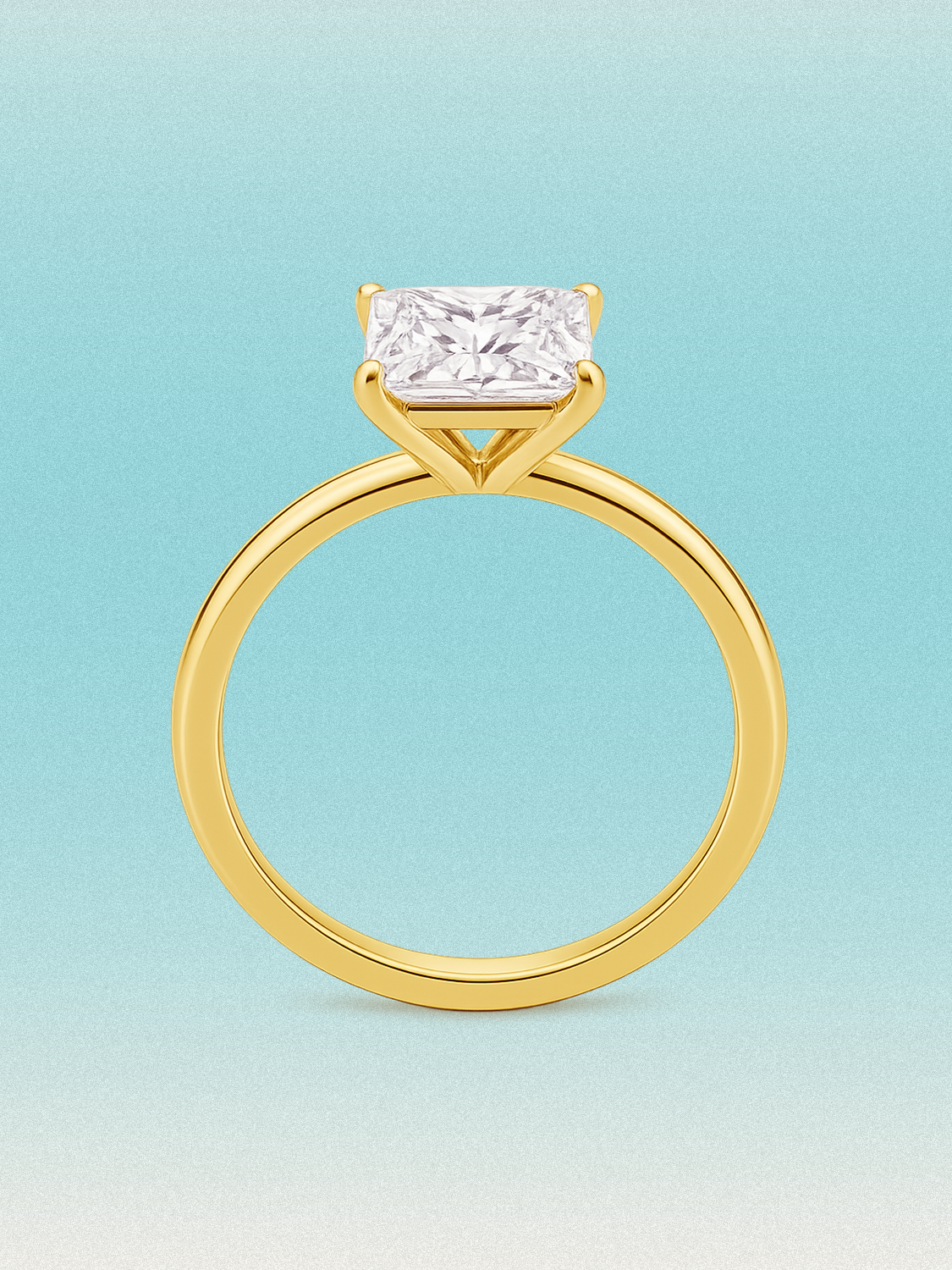 Princess Cut Solitaire Lab Grown Diamond Engagement Ring