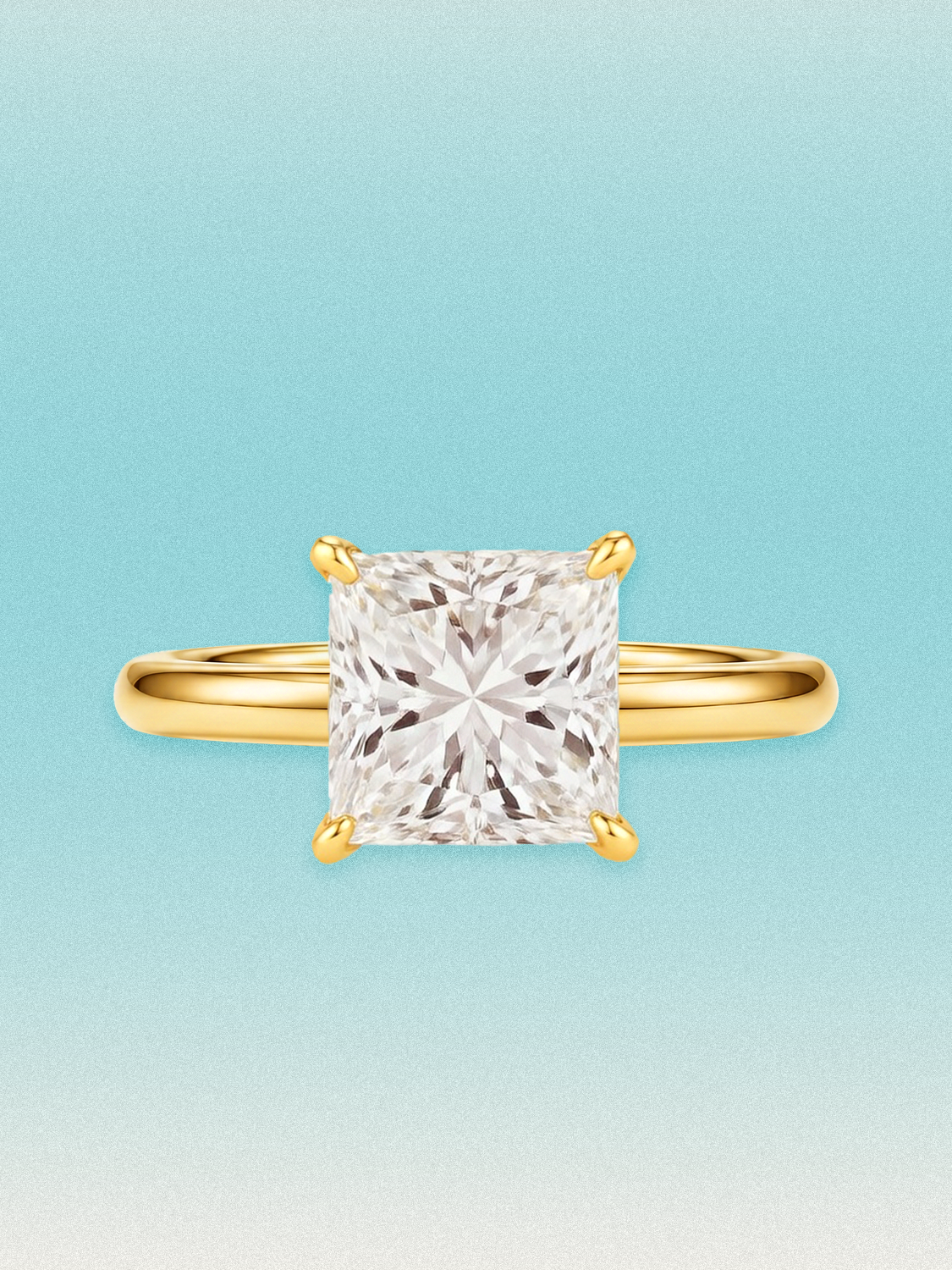 Princess Cut Solitaire Lab Grown Diamond Engagement Ring