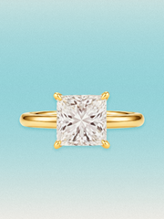 Princess Cut Solitaire Lab Grown Diamond Engagement Ring