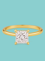 Princess Cut 4 Prong Lab Diamond Engagement Ring