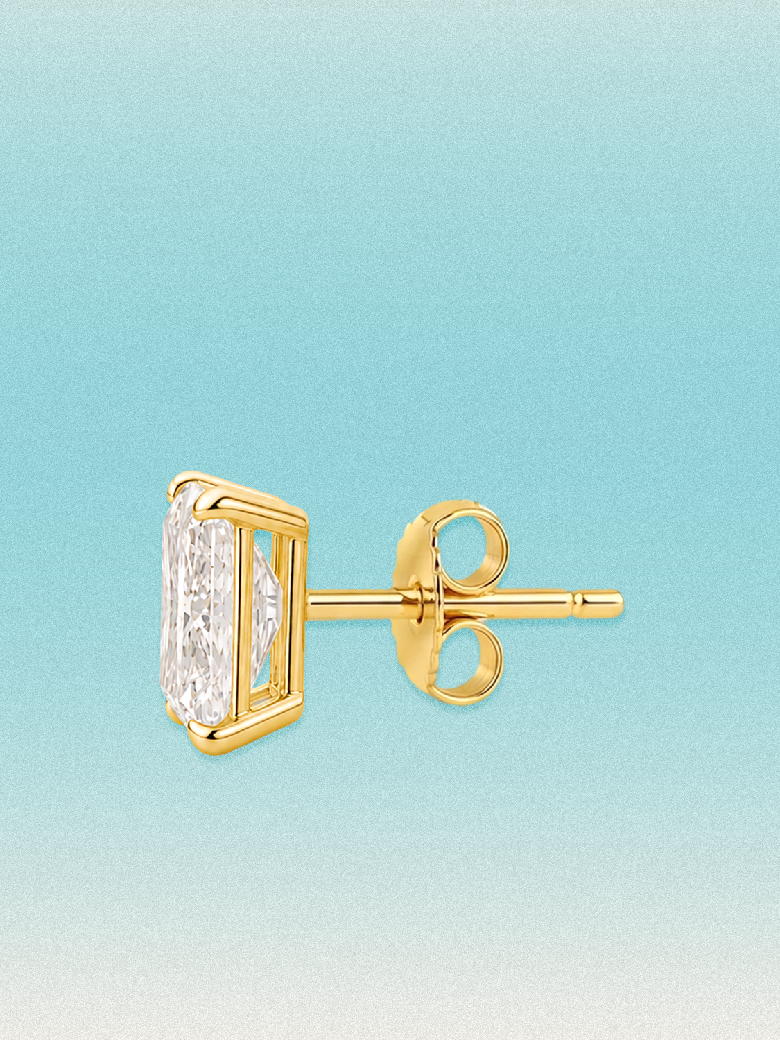Bow Tie Lab Diamonds Radiant Cut Lab Grown Diamond Stud Earrings — lab-grown diamond earrings.