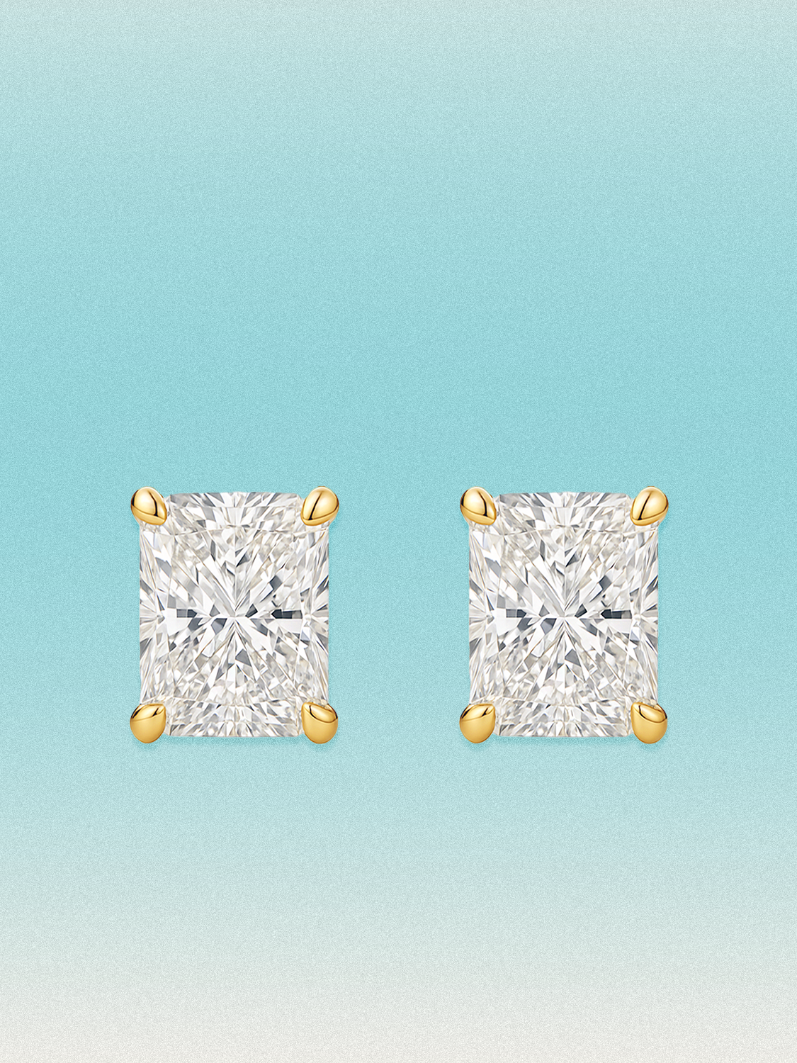 Radiant Cut Lab Diamond Grown Diamond Stud Earrings