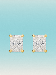 Radiant Cut Lab Diamond Grown Diamond Stud Earrings