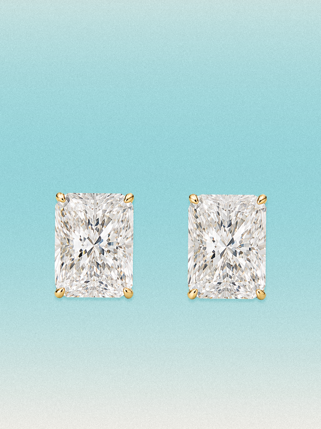 Radiant Cut Lab Grown Diamond Stud Earrings