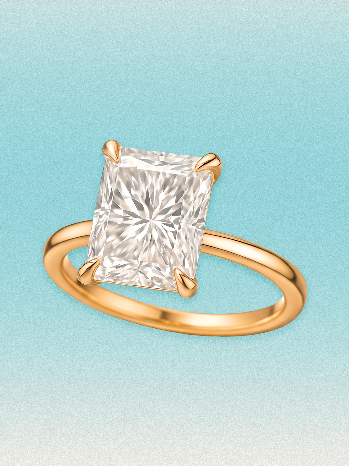 Radiant Cut Solitaire Lab Grown Diamond Engagement Ring
