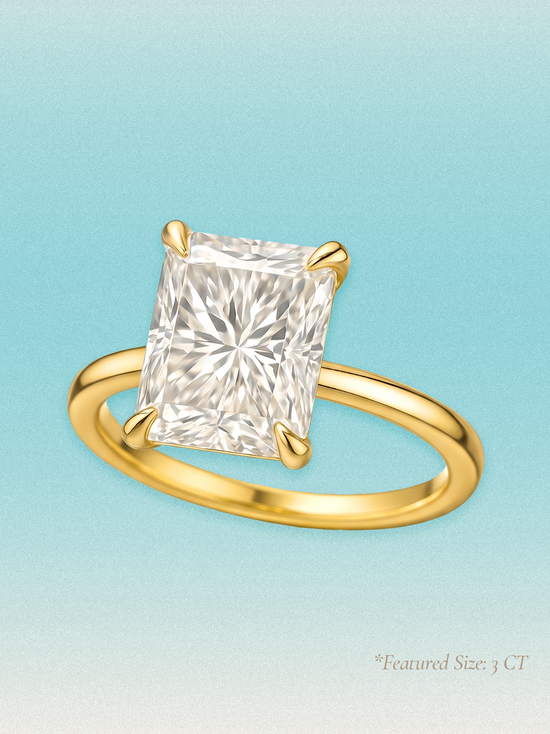 Radiant Cut Solitaire Lab Grown Diamond Engagement Ring