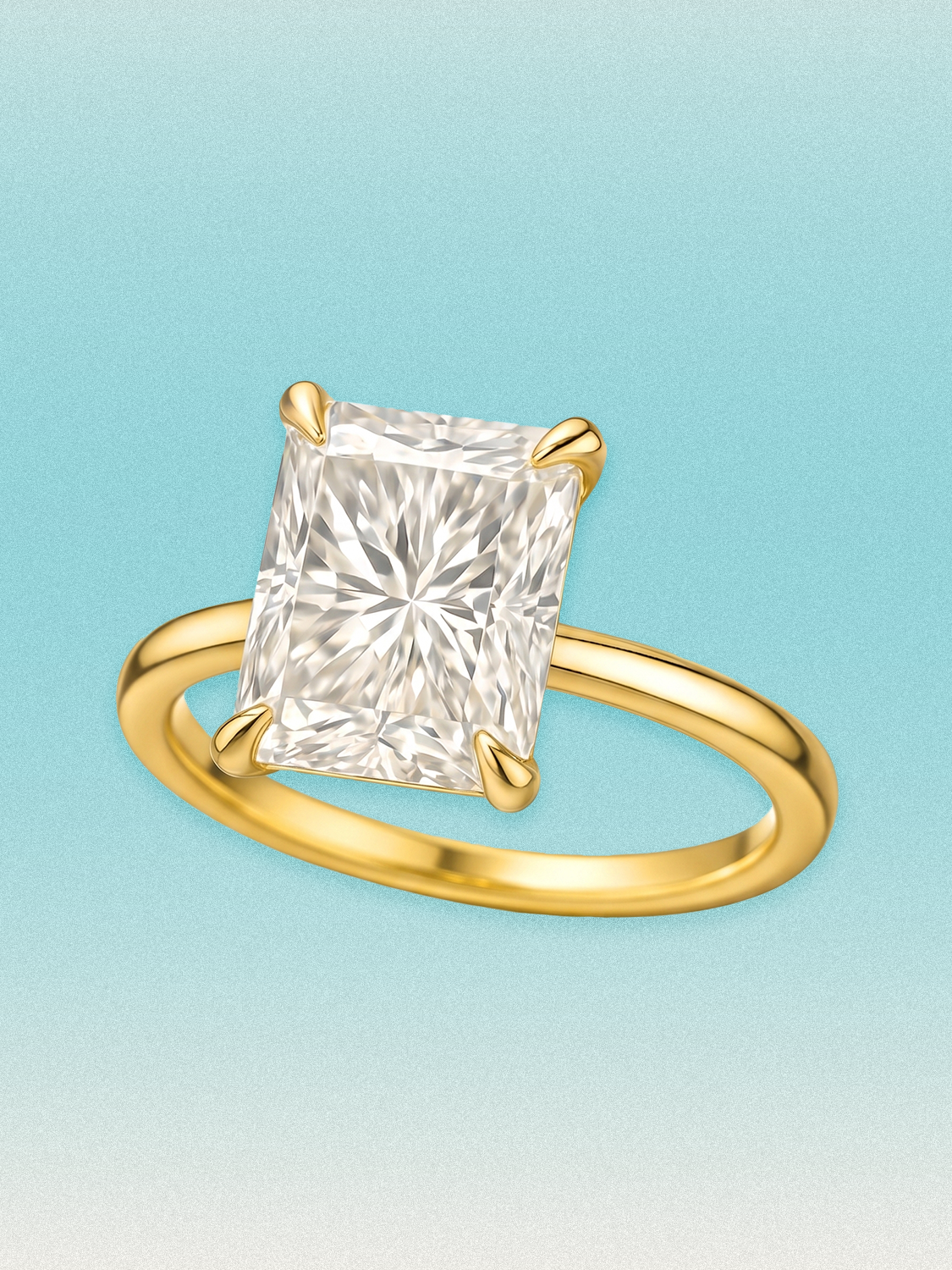 Radiant Cut Solitaire Lab Grown Diamond Engagement Ring