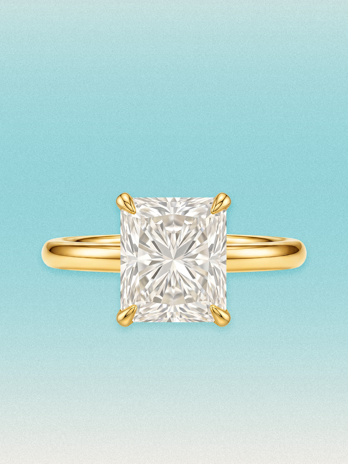 Radiant Cut Solitaire Lab Grown Diamond Engagement Ring