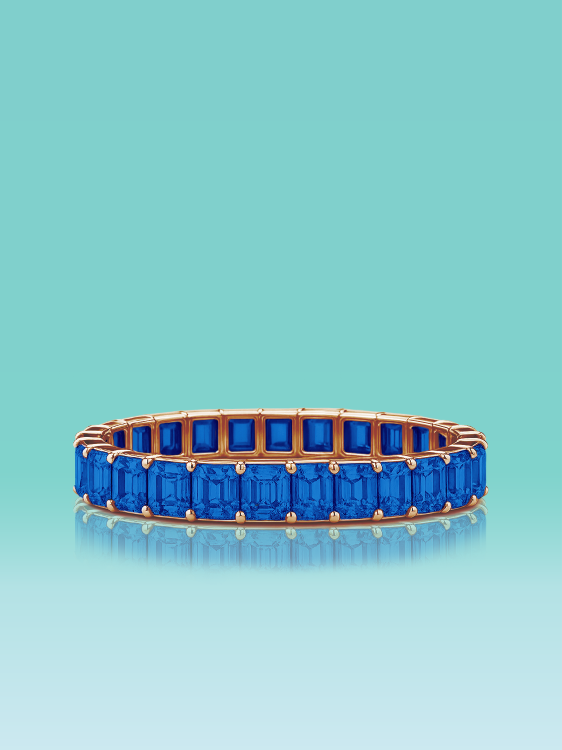Rainbow Collection Blue Lab Diamond Bracelet