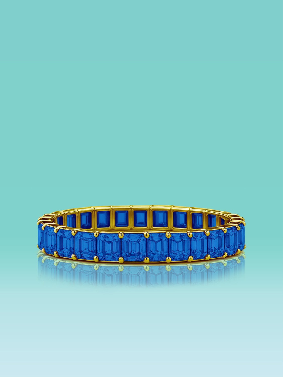 Rainbow Collection Blue Lab Diamond Bracelet