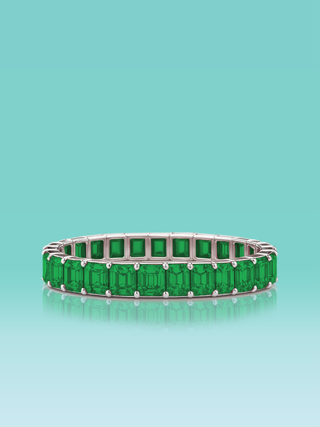 Rainbow Collection Lab Emerald Bracelet
