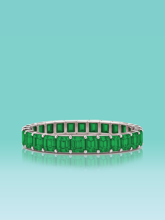 Rainbow Collection Lab Emerald Bracelet