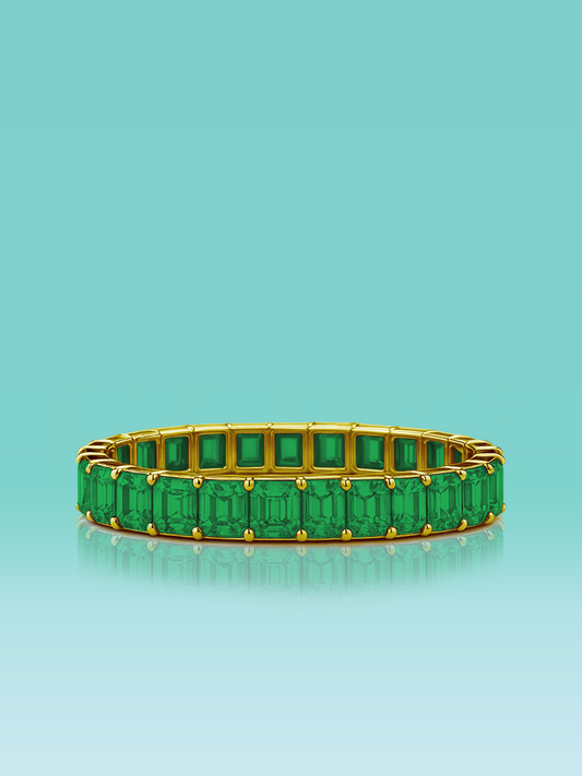 Rainbow Collection Lab Emerald Bracelet