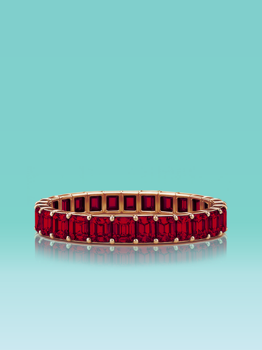Rainbow Collection Lab Ruby Bracelet