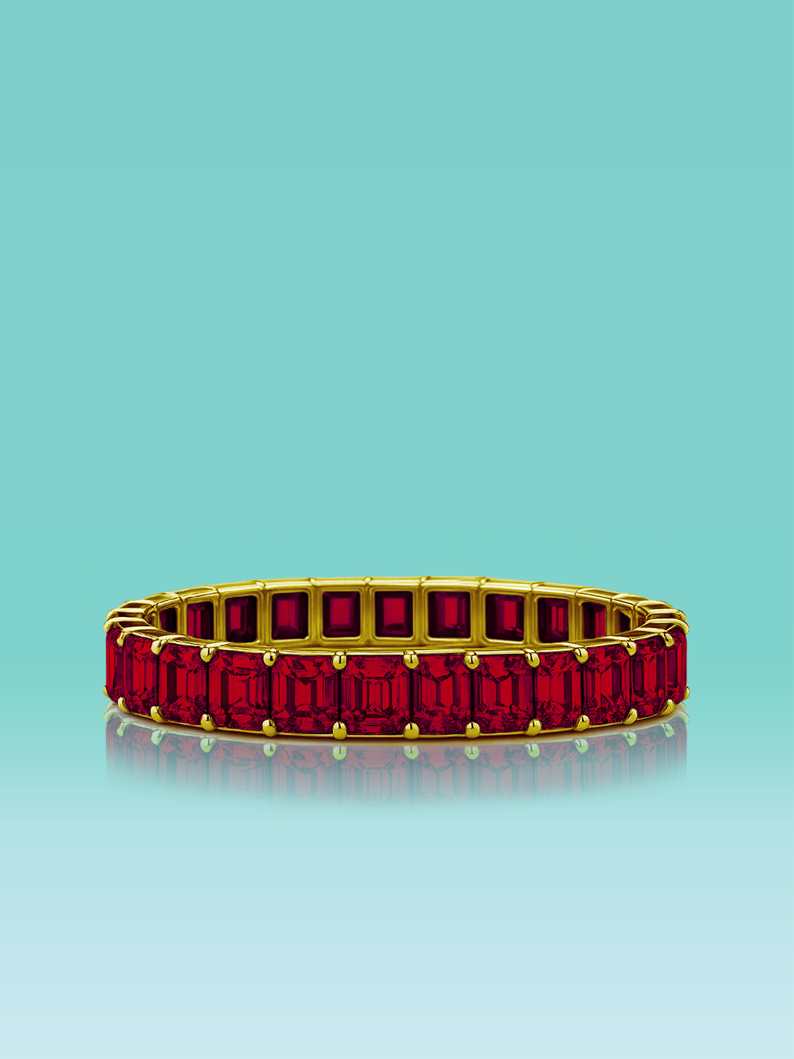 Rainbow Collection Lab Ruby Bracelet