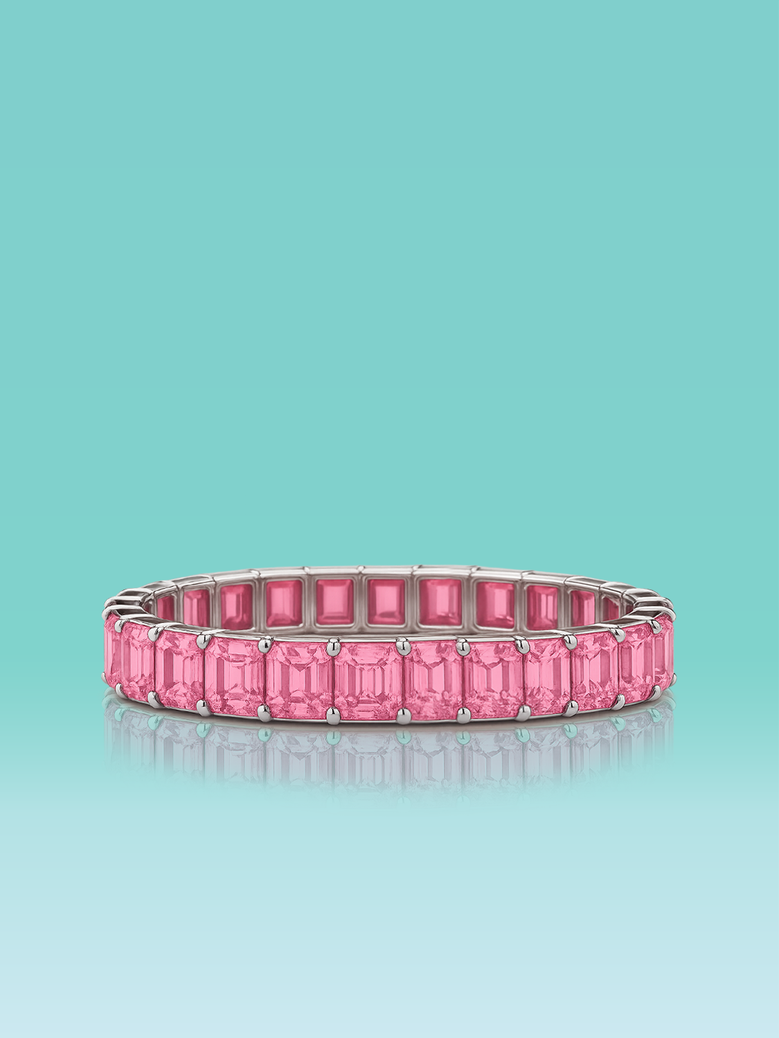 Rainbow Collection Pink Lab Diamond Bracelet
