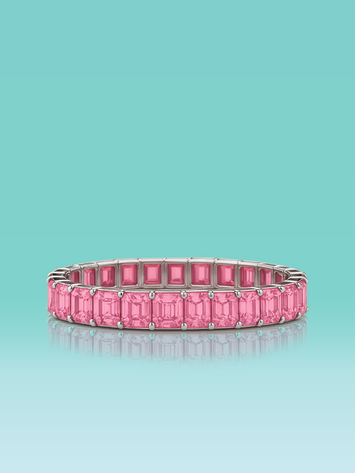 Rainbow Collection Pink Lab Diamond Bracelet