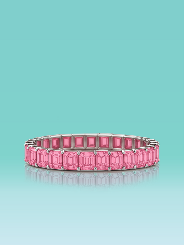 Rainbow Collection Pink Lab Diamond Bracelet