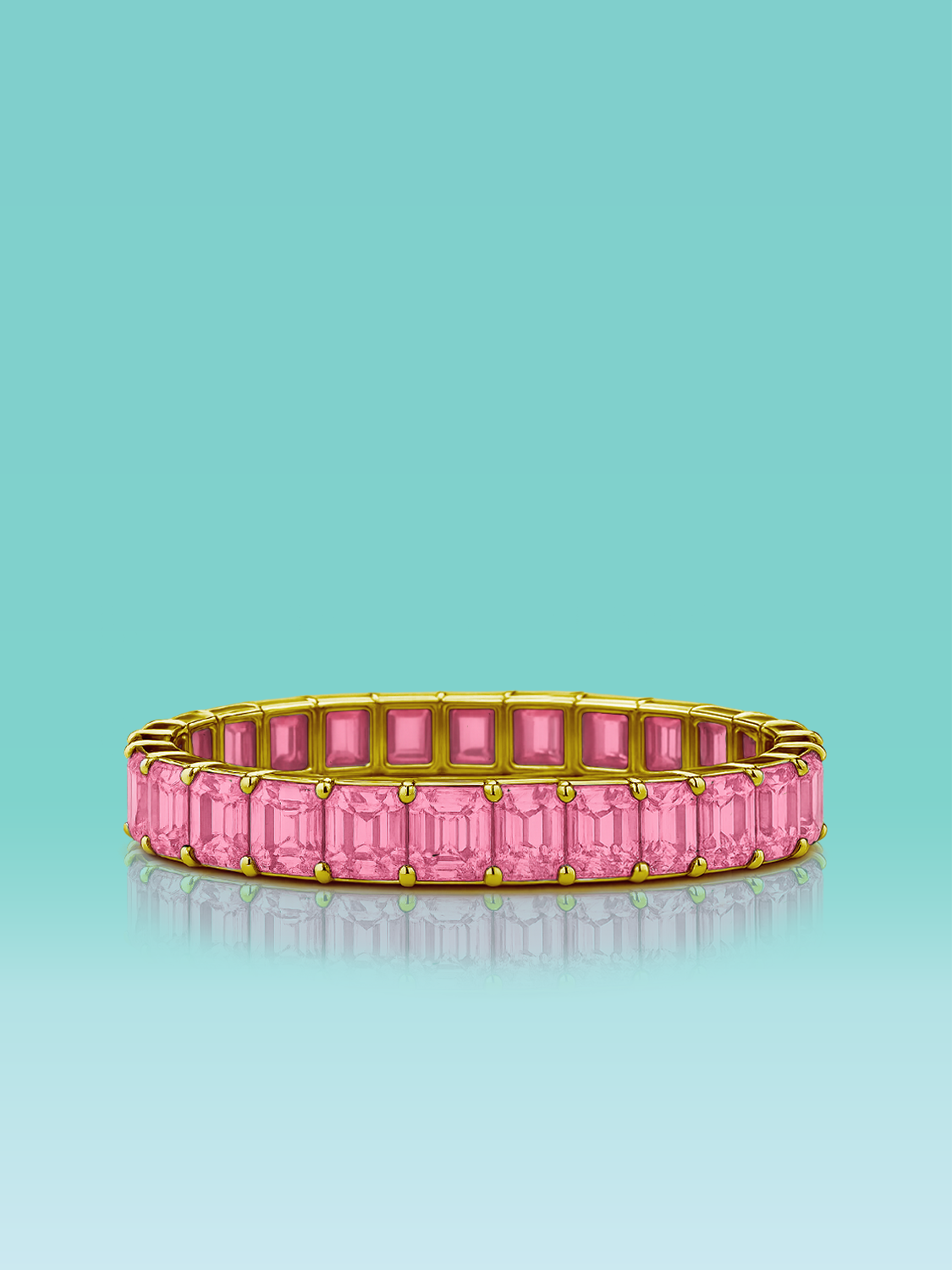 Rainbow Collection Pink Lab Diamond Bracelet