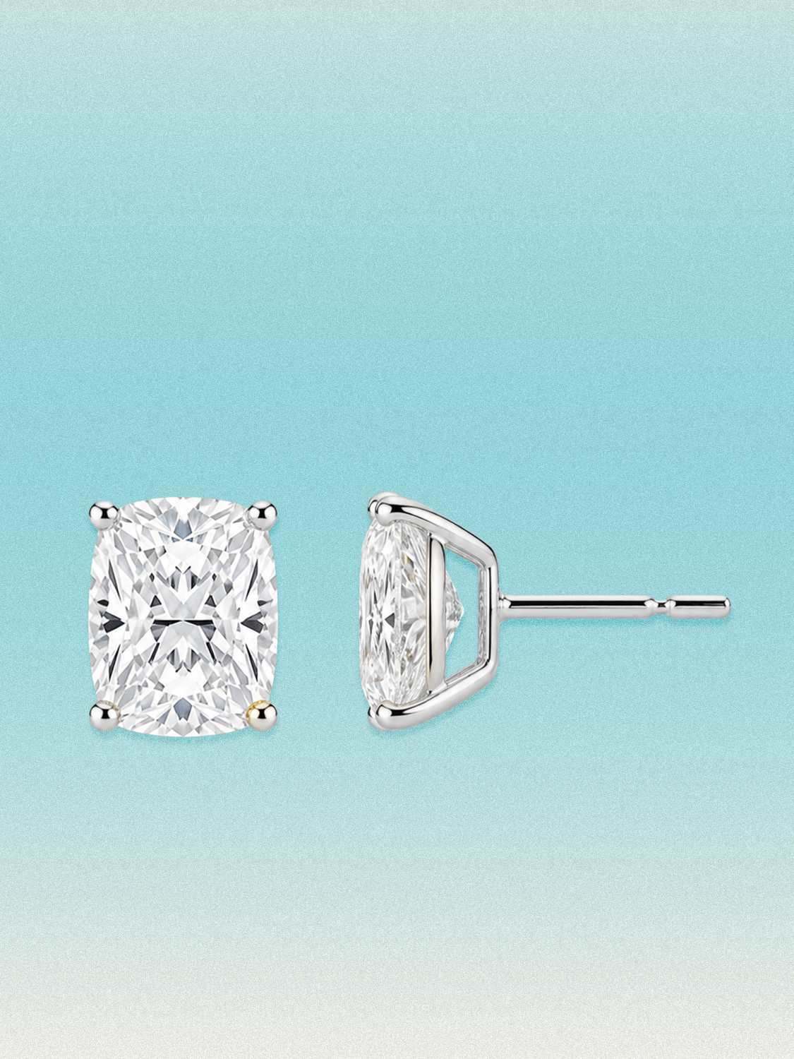Cushion Cut Lab Diamond Grown Diamond Stud Earrings