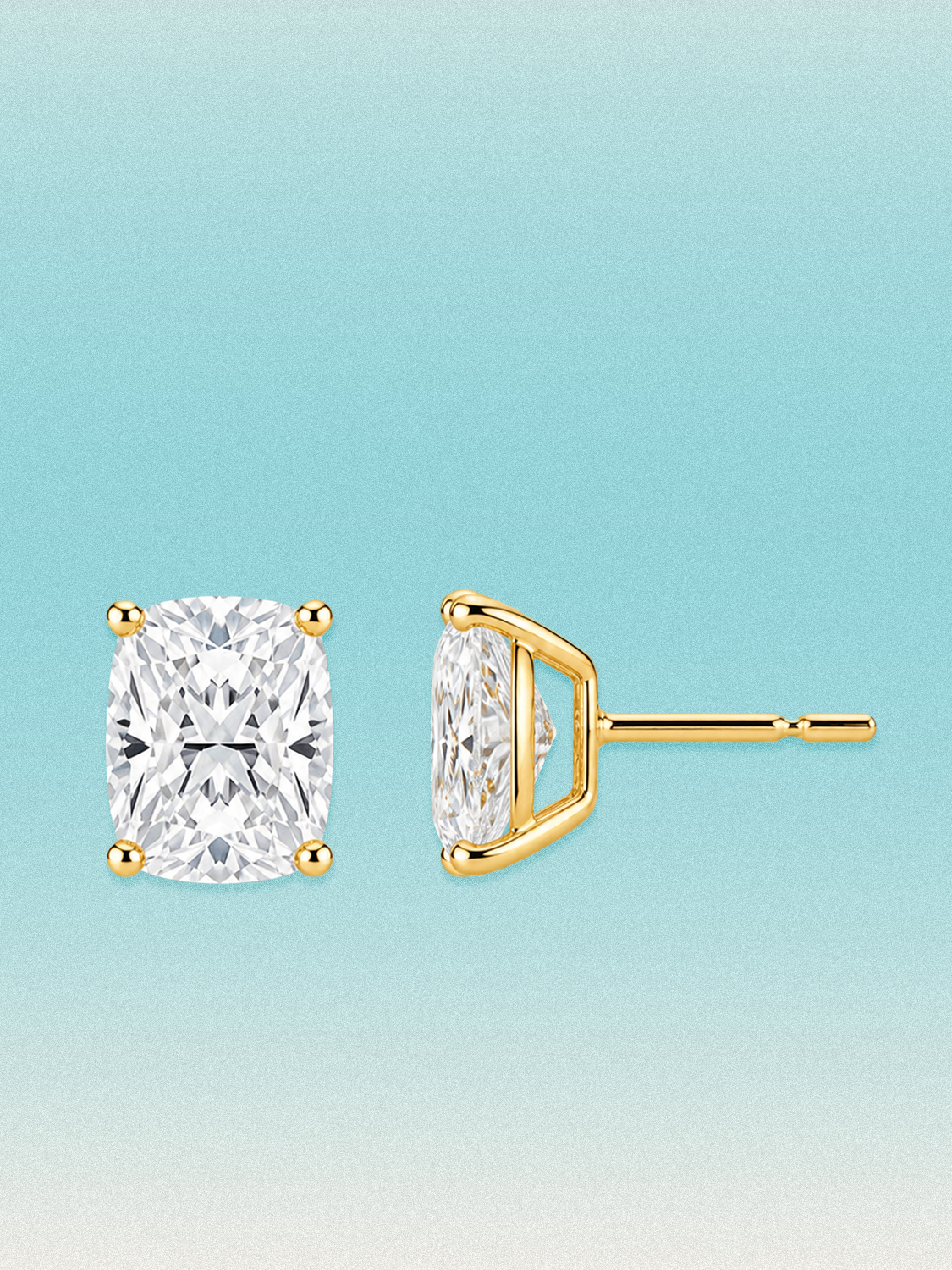 Cushion Cut Lab Diamond Grown Diamond Stud Earrings