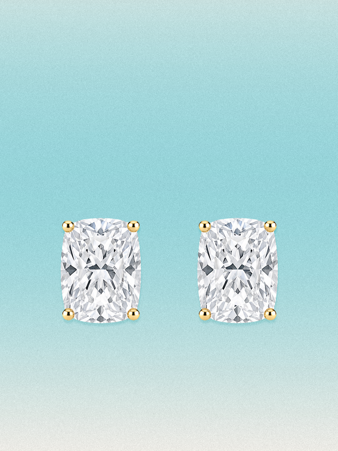 Cushion Cut Lab Diamond Grown Diamond Stud Earrings