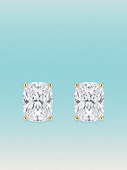 Cushion Cut Lab Diamond Grown Diamond Stud Earrings