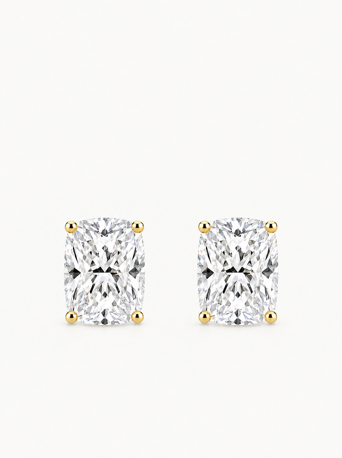 Cushion Cut Lab Grown Diamond Stud Earrings