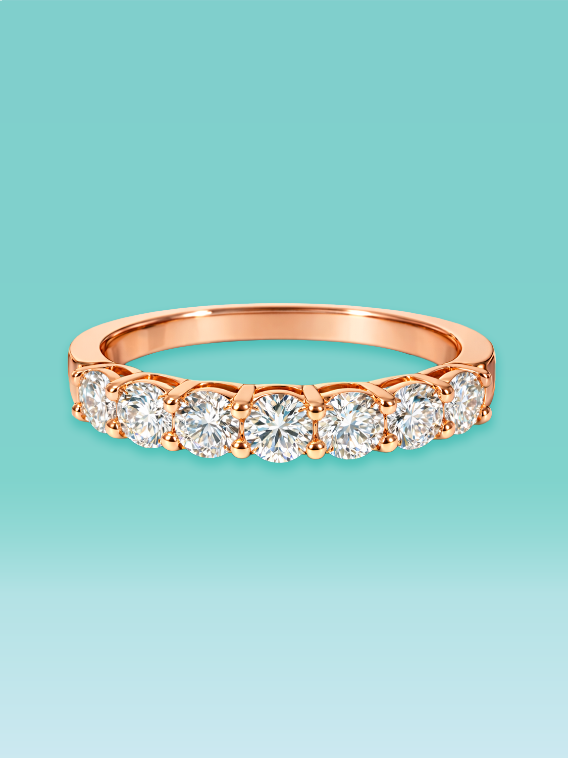 Half Eternity Lab Diamond Ring