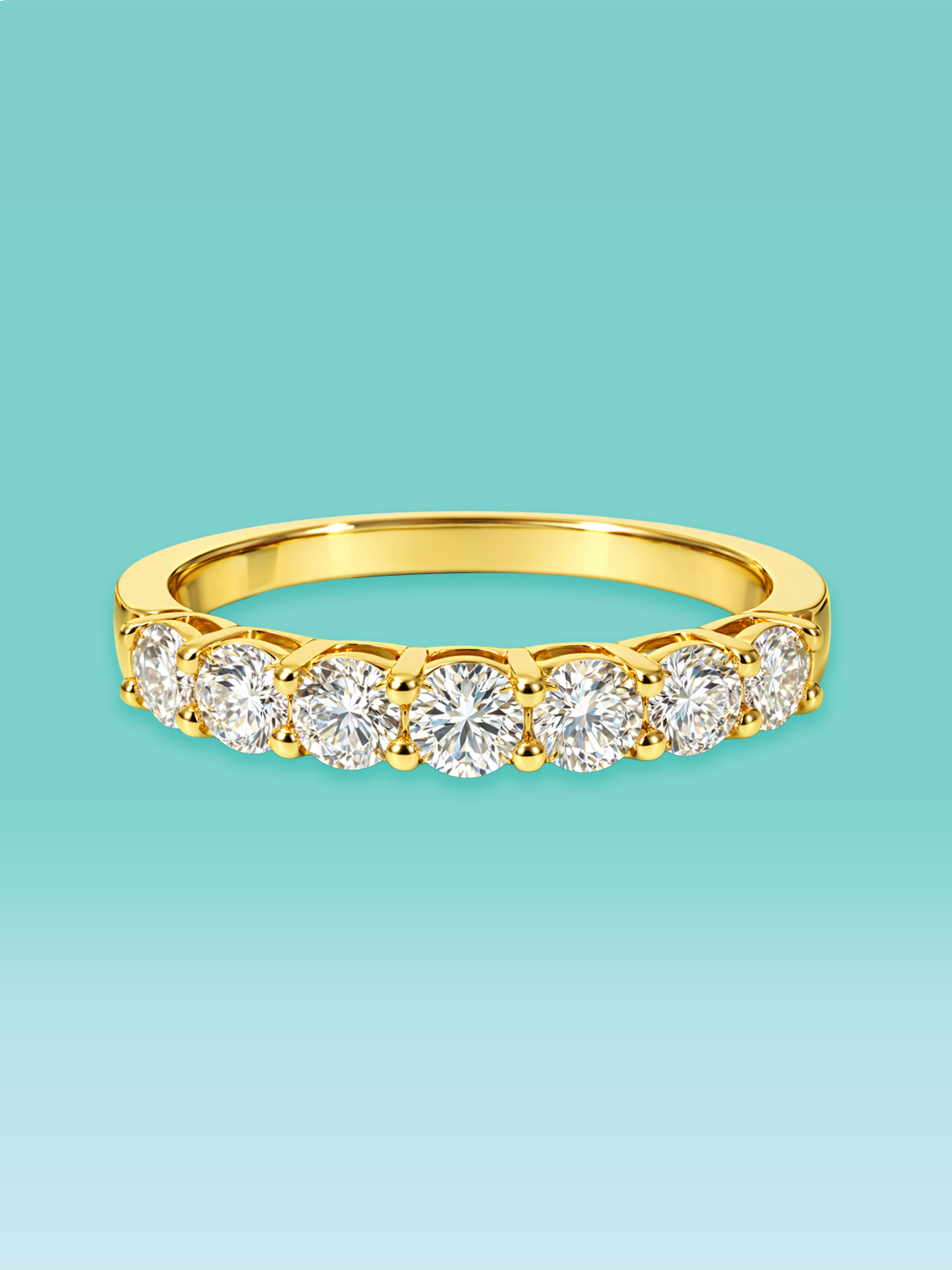 Half Eternity Lab Diamond Ring
