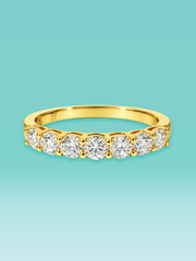 Half Eternity Lab Diamond Ring