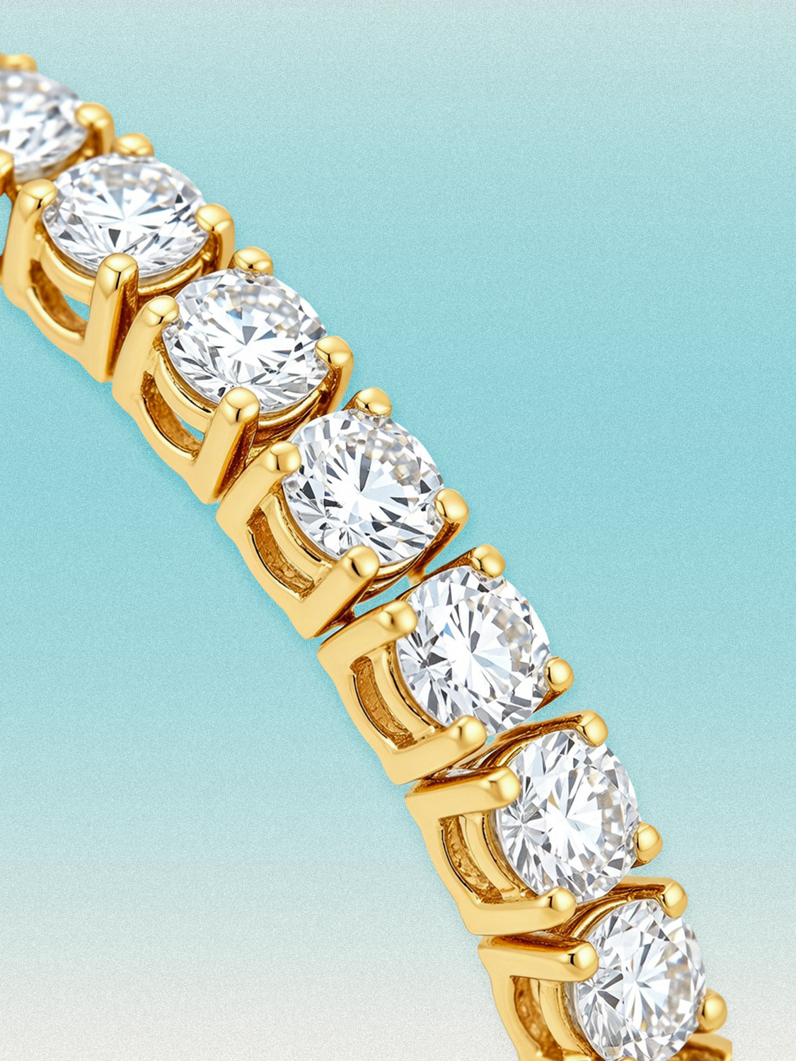 3.4mm Round 4-Prong Lab Grown Diamond Tennis Bracelet