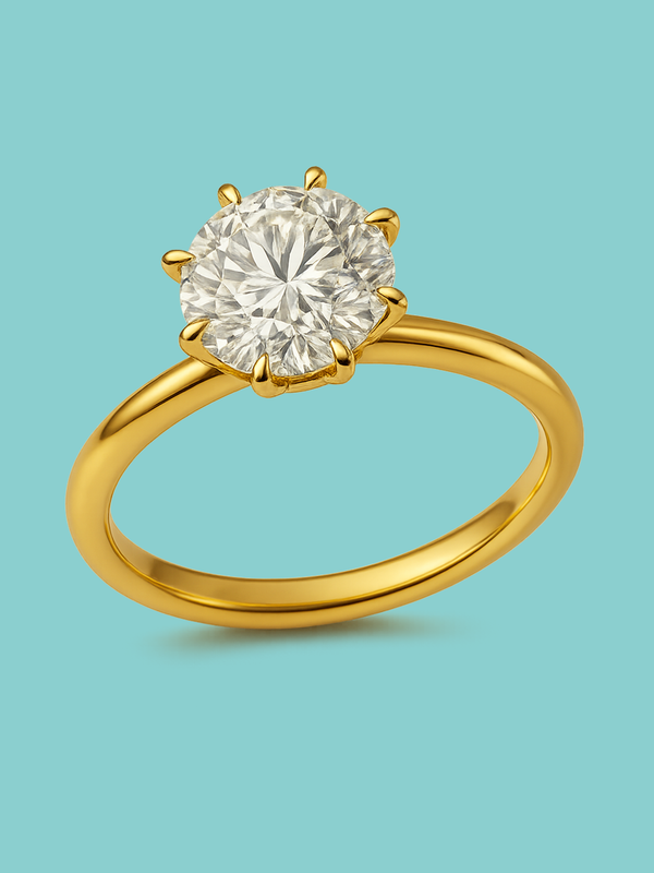 8 Prong Round Engagement Ring