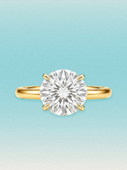 Round Cut 4-Prong Solitaire Lab Grown Diamond Engagement Ring