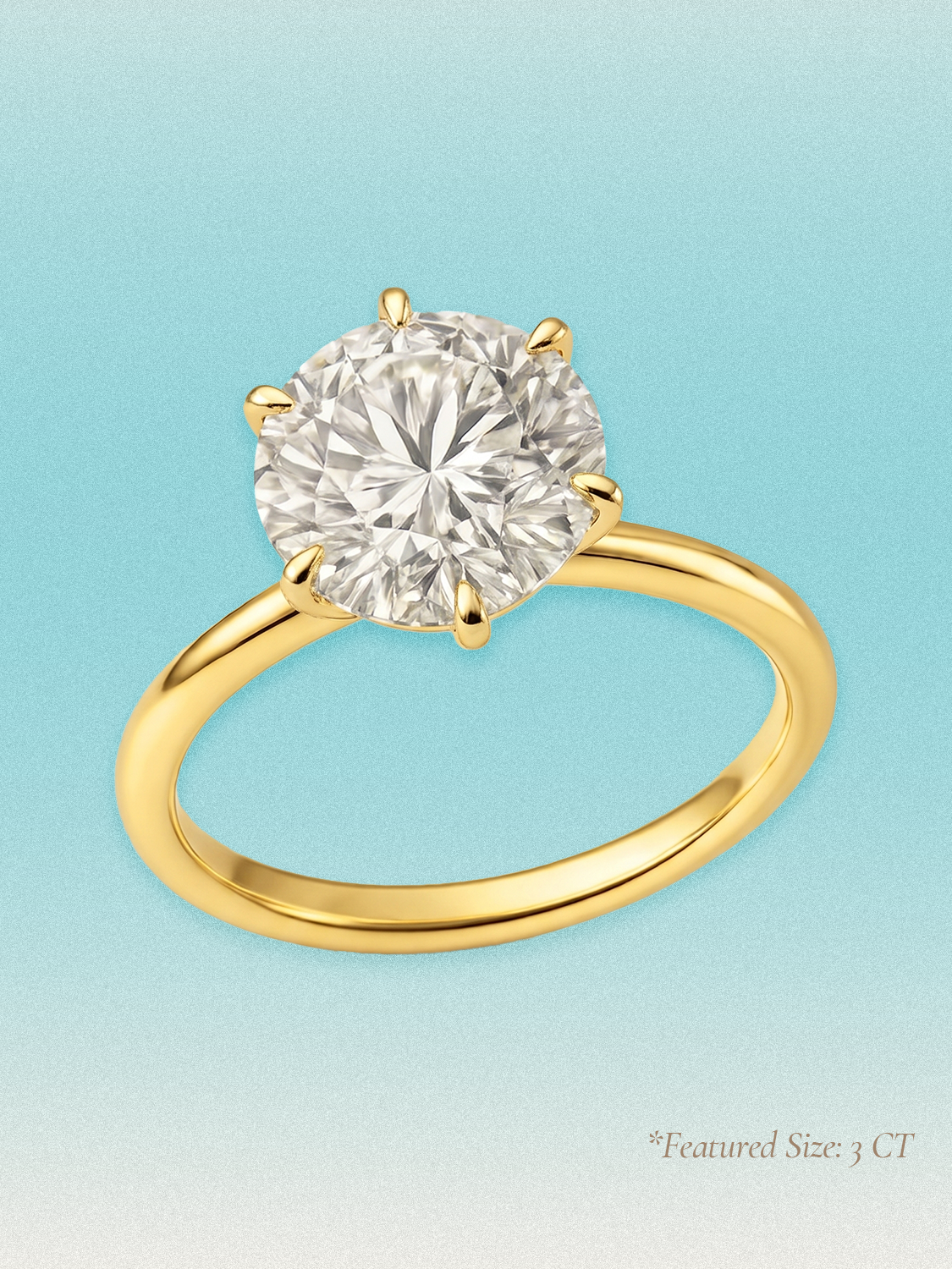 Round Cut 8-Prong Solitaire Lab Grown Diamond Engagement Ring