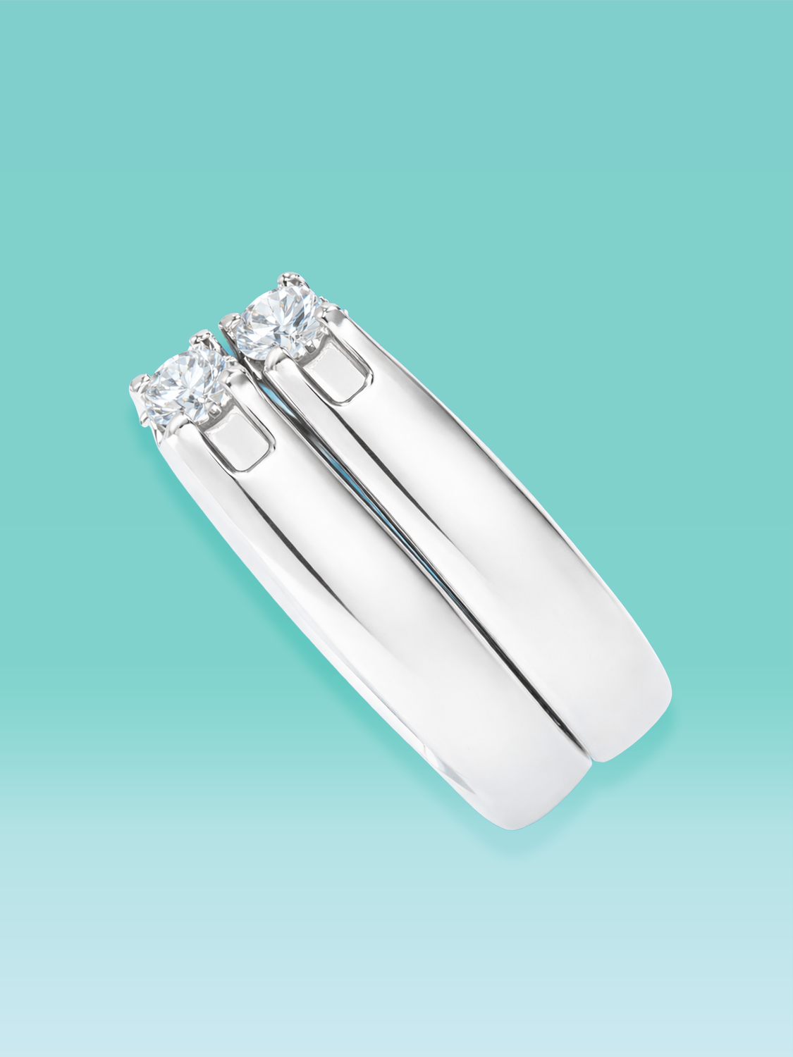 Round Cut Double Rayered Lab Diamond Ring