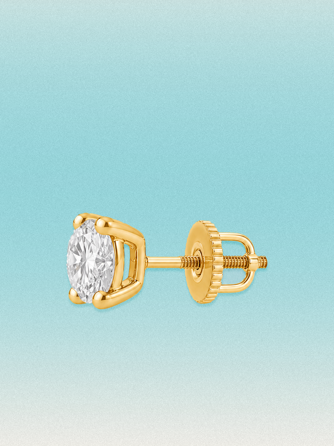 Round Cut 4-Prong Lab Diamond Grown Diamond Stud Earrings