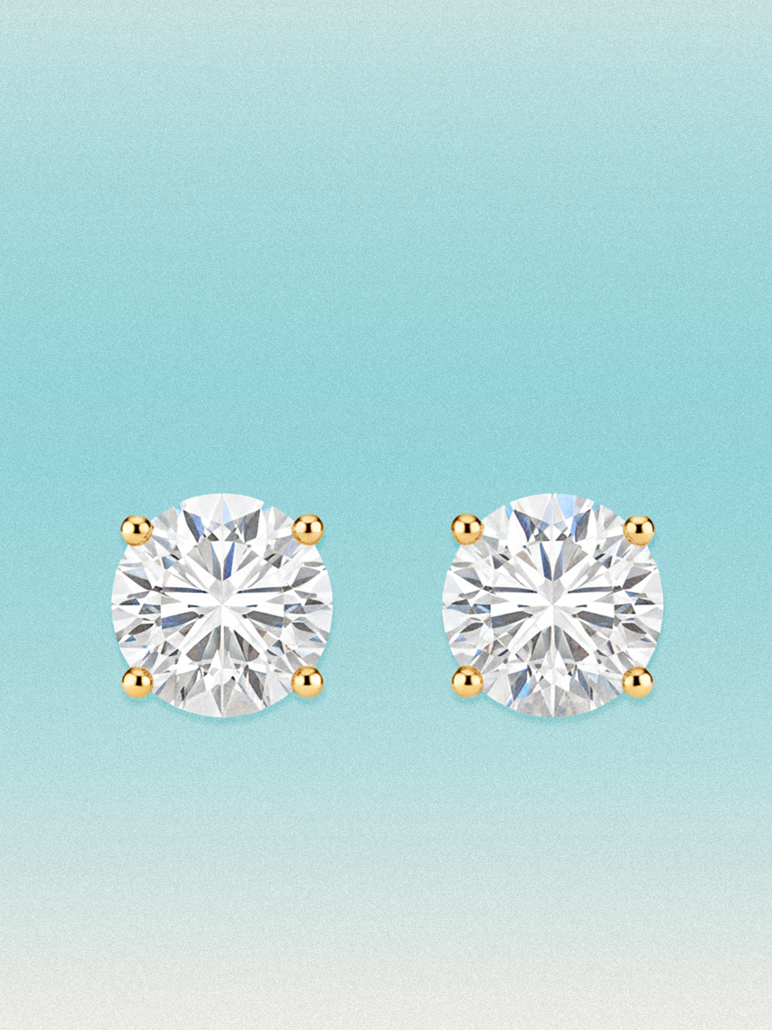 Round Cut 4-Prong Lab Diamond Grown Diamond Stud Earrings