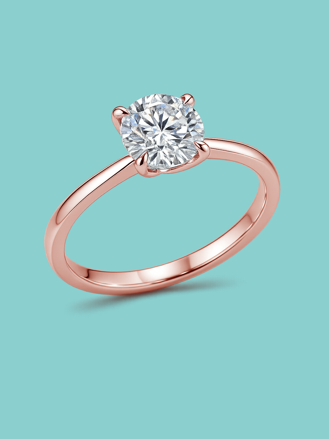 Round 4 prong Engagement Ring