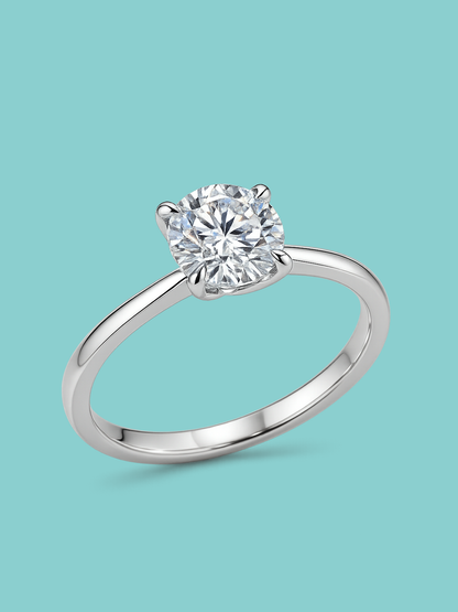 Round 4 prong Engagement Ring