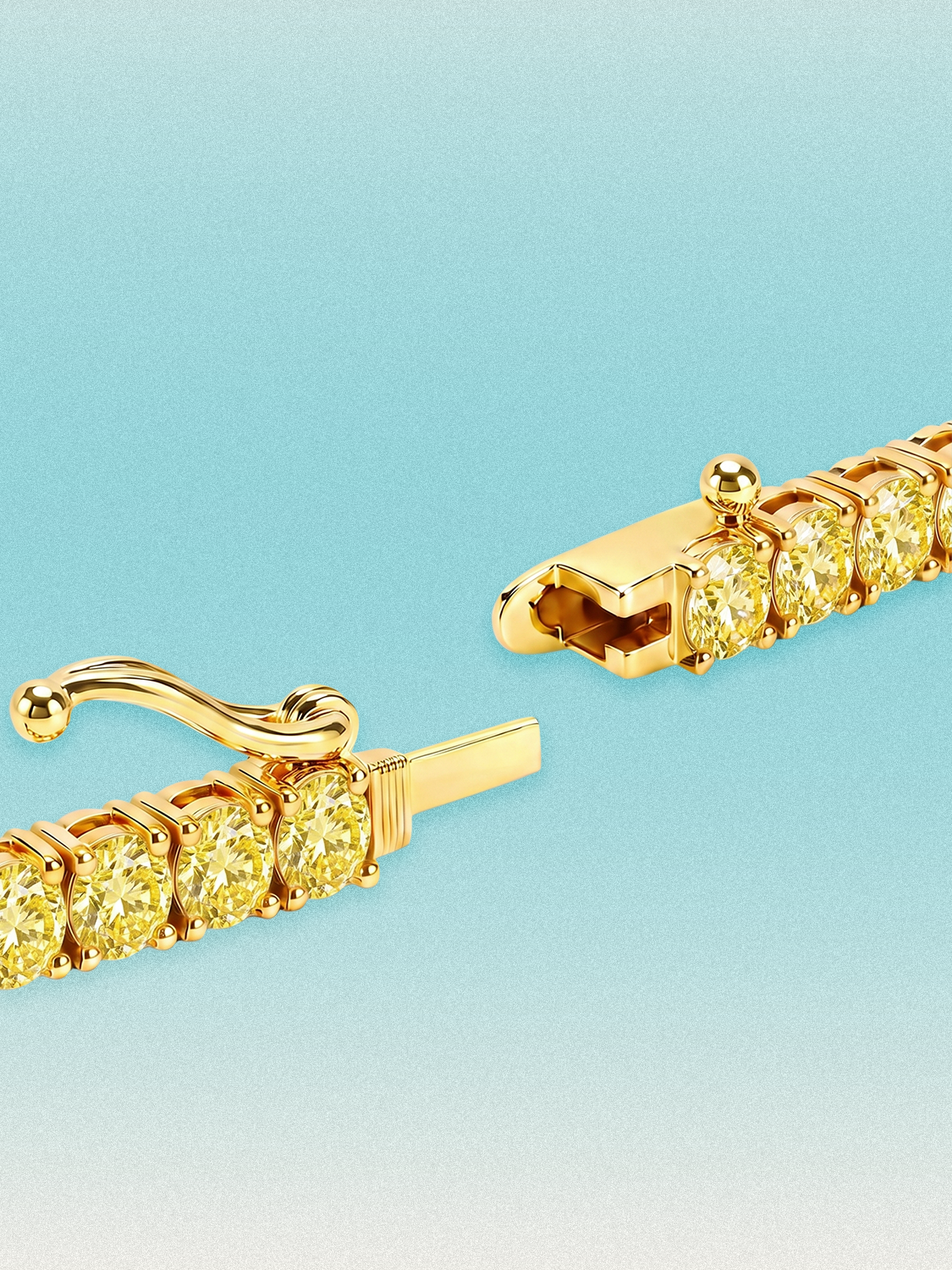 Fancy Yellow 3mm (14.30-19.50 ctw) Round 4-Prong Lab Grown Diamond Tennis Necklace