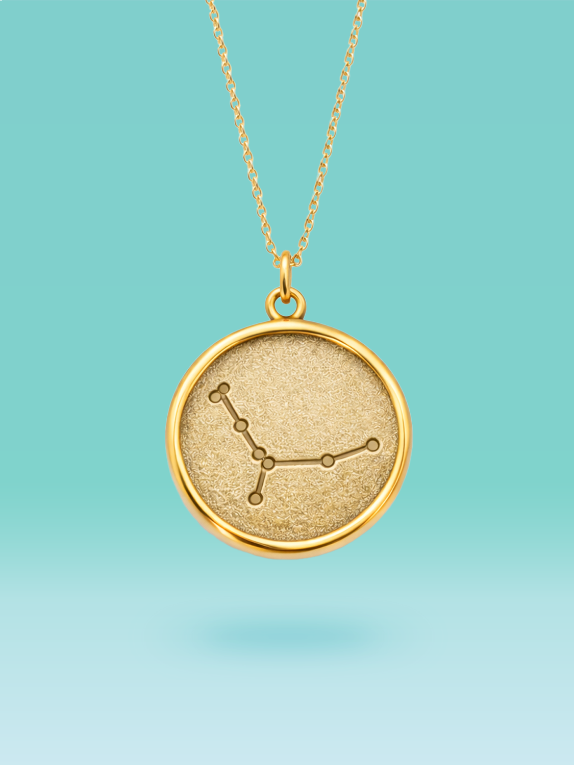 Zodiac Cancer Constellation Coin Pendant Necklace