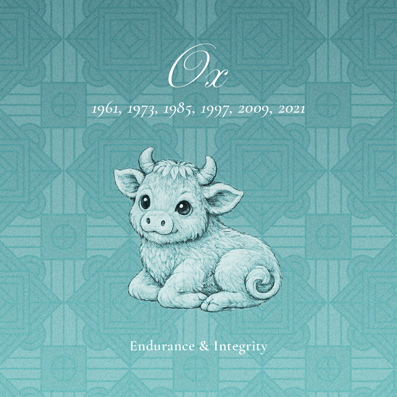 Eastern Zodiac Ox Coin Pendant Necklace