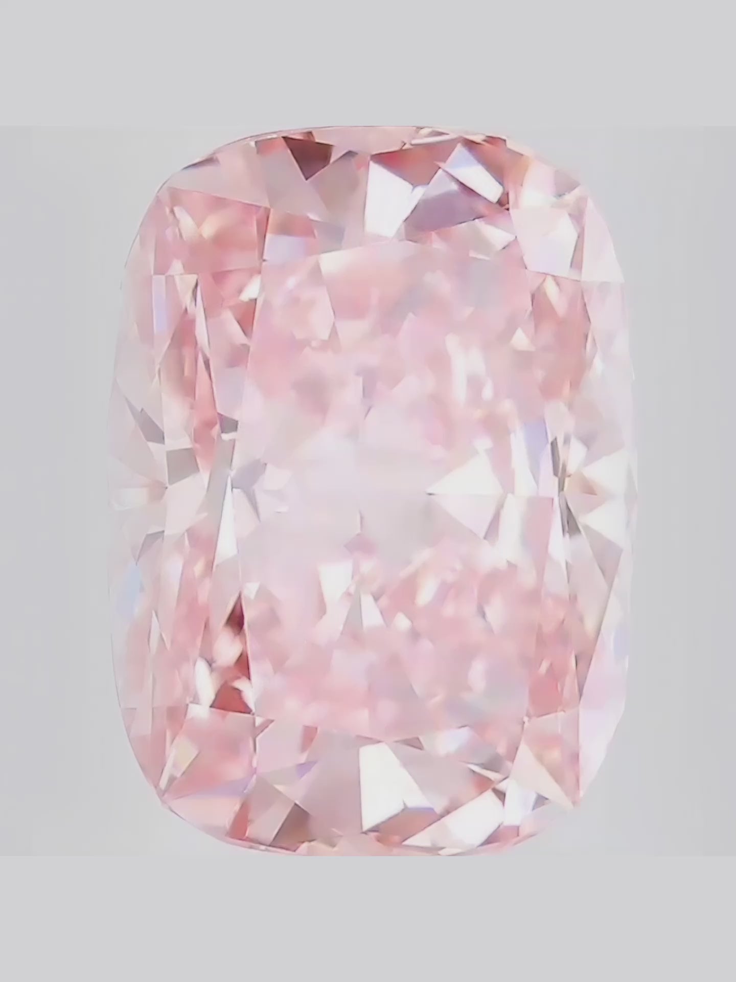 Load video: Fancy Pink Cushion Cut Solitaire Lab Grown Diamond Engagement Ring