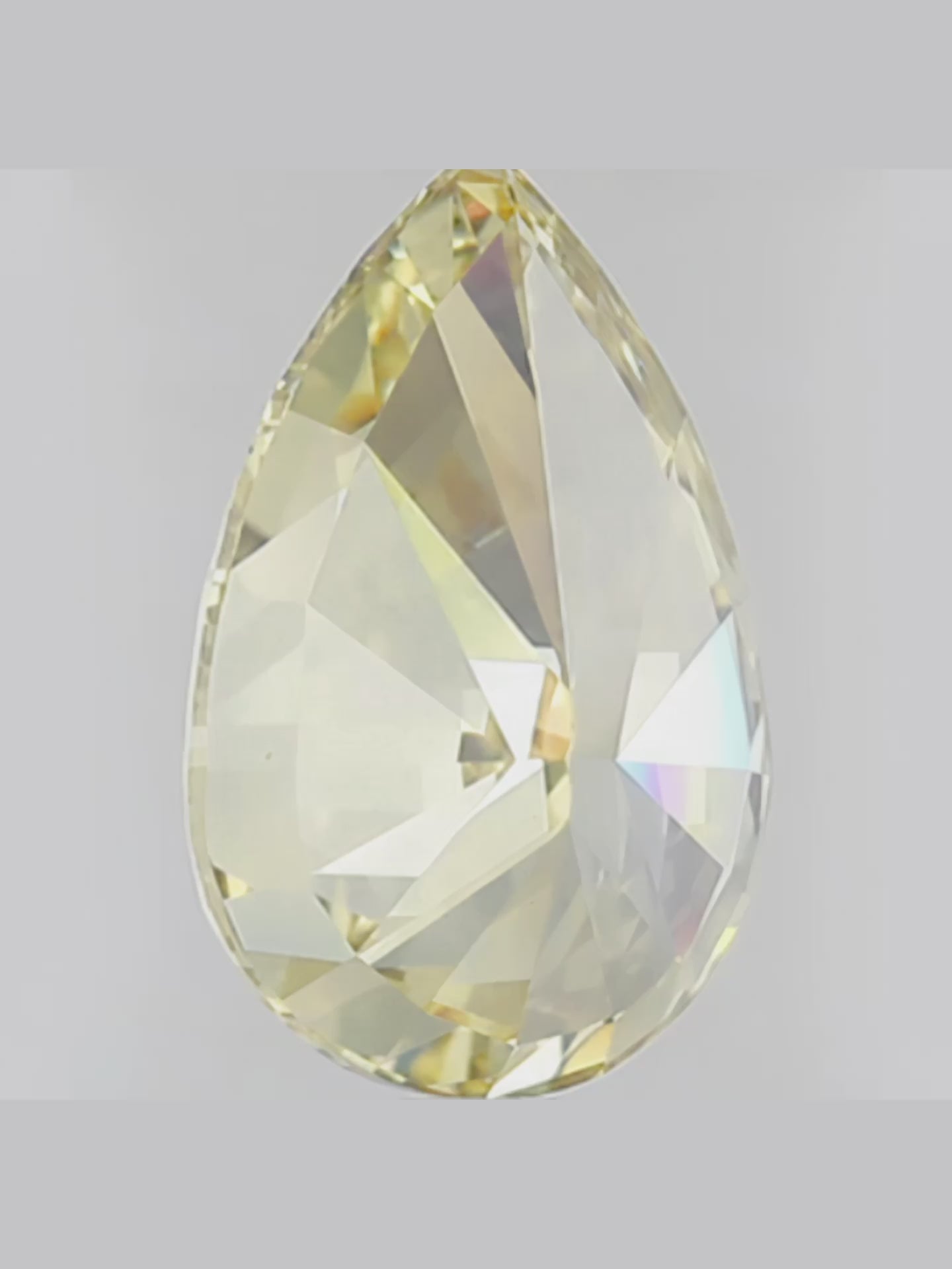 Load video: Fancy Yellow Pear Cut Solitaire Lab Grown Diamond Engagement Ring